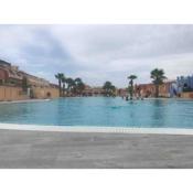 Bungalow duplex azul con vistas mar y montaña