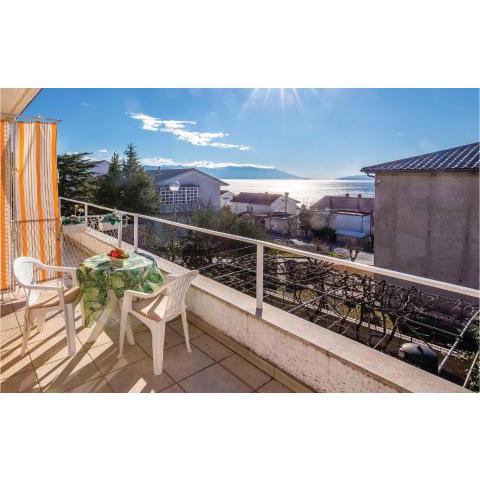 Stunning apartment in Novi Vinodolski with WiFi