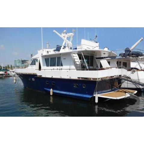 Your own private yacht (17m) on the beach